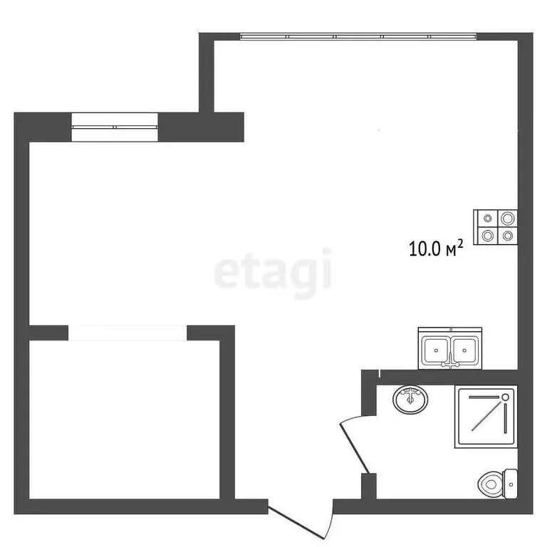 2-комнатная квартира: Нарткала, улица Свердлова, 4 (50.2 м) - Фото 0