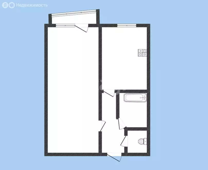1-комнатная квартира: Черкесск, улица Лободина, 70 (31.8 м) - Фото 1