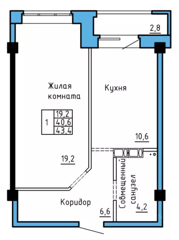 1-к кв. Хакасия, Абакан Колхозная ул., 43 (40.9 м) - Фото 0