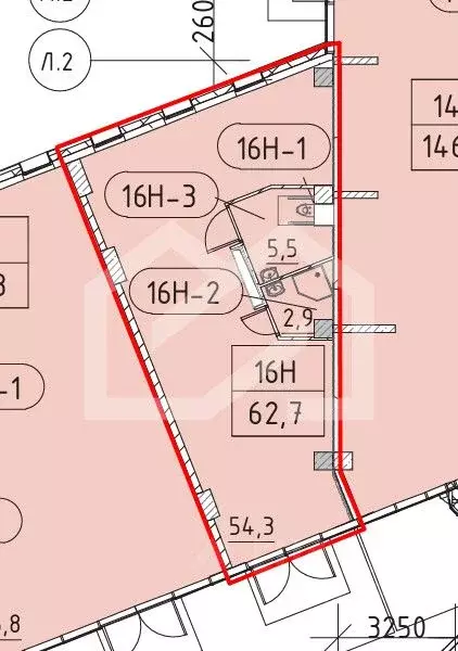 Торговая площадь в Москва Марк жилой комплекс, к3 (63 м) - Фото 2