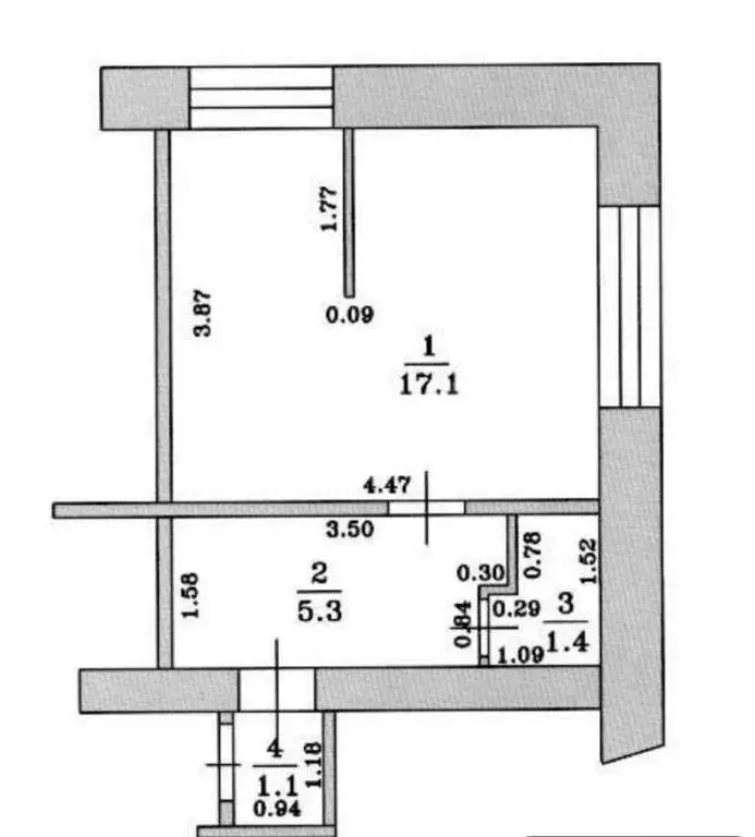 1-комнатная квартира: Казань, улица Можайского, 15к1 (24.9 м) - Фото 1