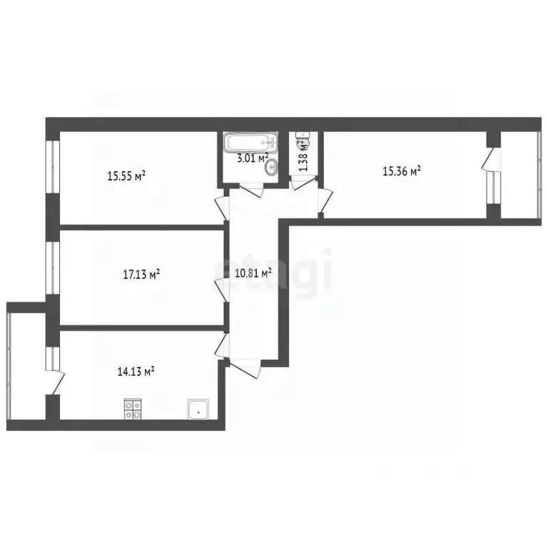 3-к кв. Ярославская область, Ярославль пос. Норское, пер. 3-й Норский, ... - Фото 2