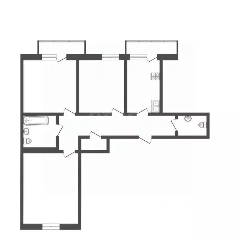3-к кв. Тюменская область, Тюмень ул. Пермякова, 83к1 (84.9 м) - Фото 1