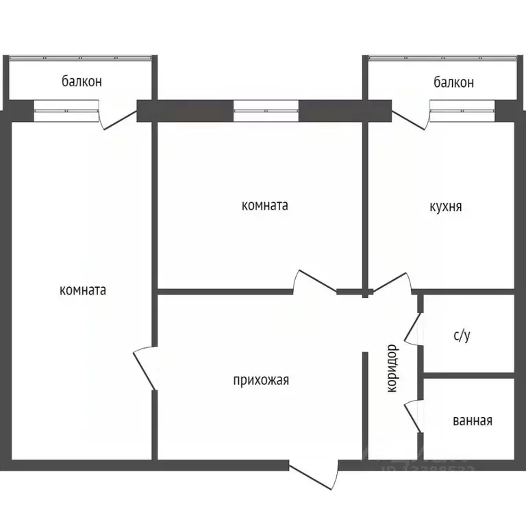2-к кв. Красноярский край, Красноярск ул. Алексеева, 22 (62.0 м) - Фото 2
