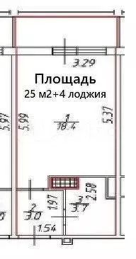 Квартира-студия, 25,1 м, 12/20 эт. - Фото 0