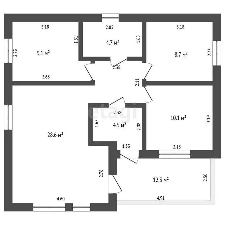 Дом в село Кончезеро, Октябрьская улица (81.8 м) - Фото 1