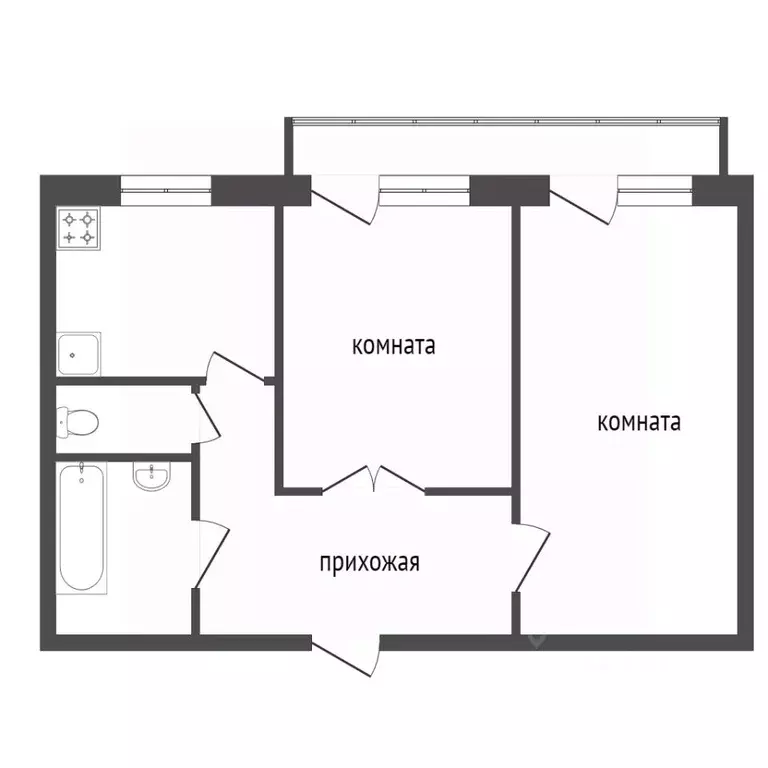 2-к кв. Красноярский край, Красноярск Молодежный просп., 31 (57.2 м) - Фото 1