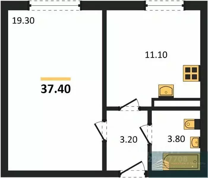 1-к кв. Воронежская область, Рамонский район, с. Ямное Счастье жилой ... - Фото 1