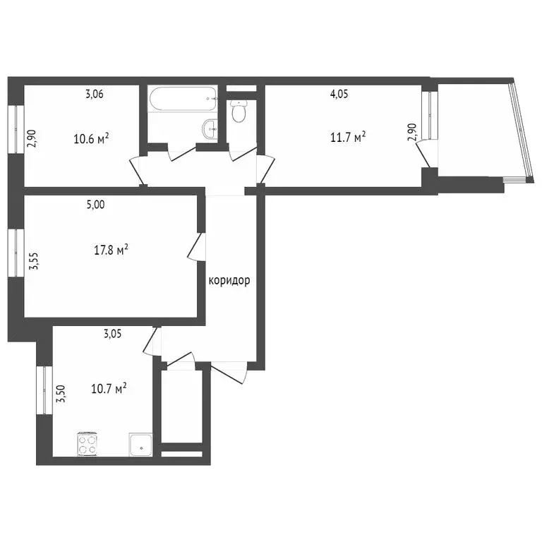 3-комнатная квартира: Вологда, Ярославская улица, 21 (63 м) - Фото 0