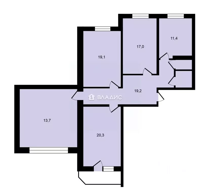 3-к кв. Ленинградская область, Всеволожский район, пос. Бугры ул. ... - Фото 2