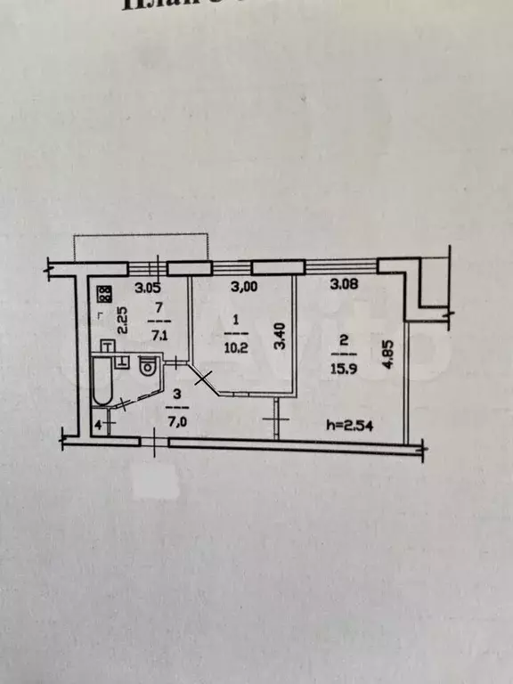 2-к. квартира, 43,6 м, 3/9 эт. - Фото 0