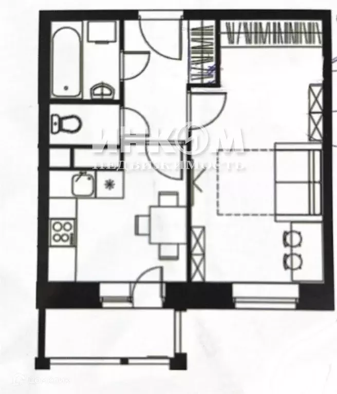 Продаётся 1-к квартира, 32.1 м - Фото 0