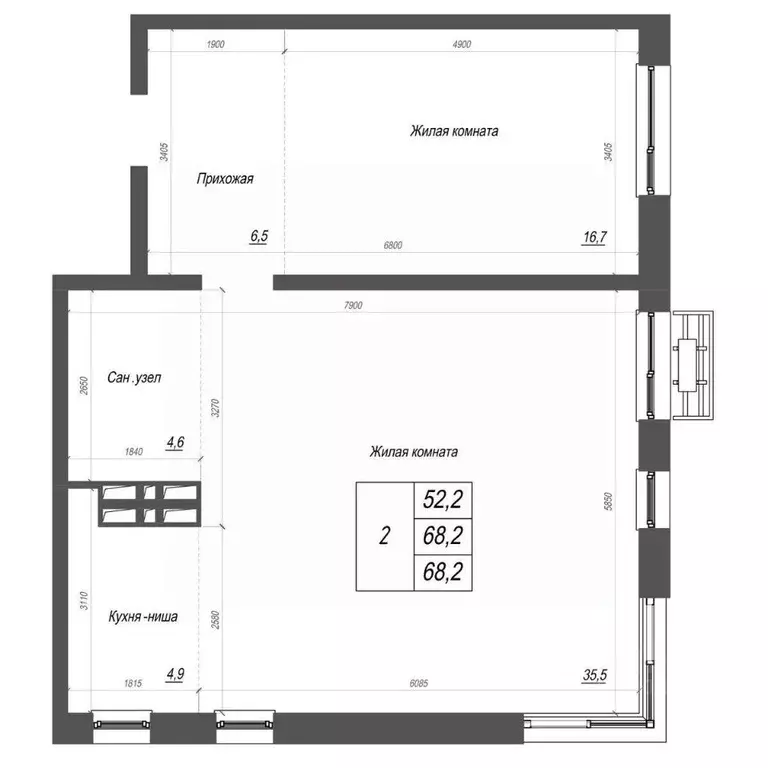 4-к кв. Приморский край, Владивосток ул. Невельского, 4с2 (68.2 м) - Фото 1
