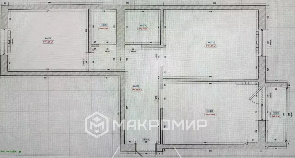 2-к кв. Татарстан, с. Высокая Гора ул. Рождественская, 10А (52.0 м) - Фото 1