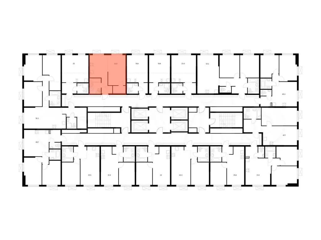 1-к. квартира, 33,5м, 17/25эт. - Фото 1