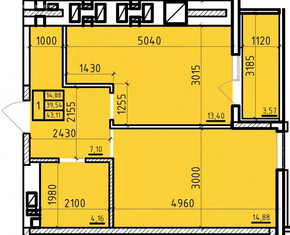 1-комнатная квартира: Таганрог, 5-й микрорайон (43.11 м) - Фото 0