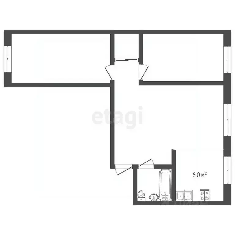 3-к кв. Камчатский край, Елизовский муниципальный округ, Вулканный рп ... - Фото 2