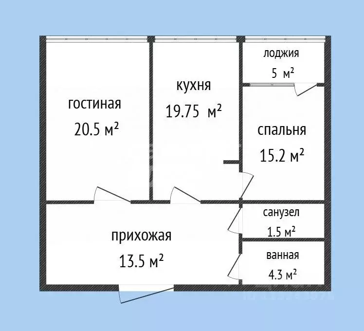 2-к кв. Дагестан, Каспийск ул. Зейнудина Батманова, 14А (79.75 м) - Фото 2