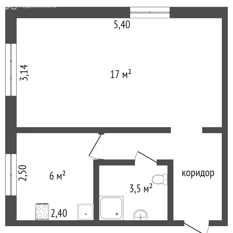 1-комнатная квартира: Ачинск, 2-й микрорайон, 9 (31.3 м) - Фото 1