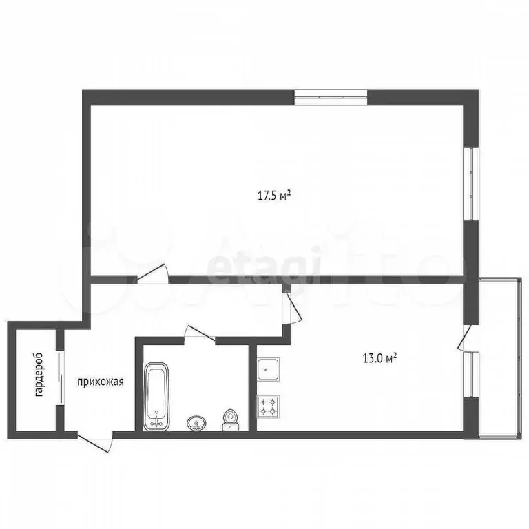 1-к. квартира, 50 м, 10/22 эт. - Фото 0