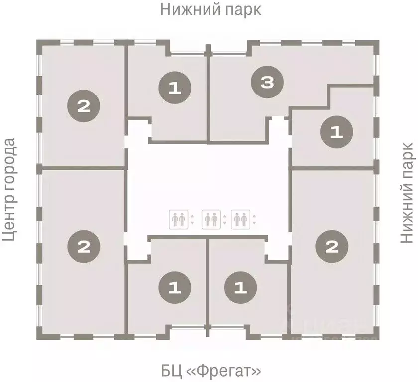 1-к кв. Липецкая область, Липецк пл. Петра Великого, 1 (40.68 м) - Фото 1