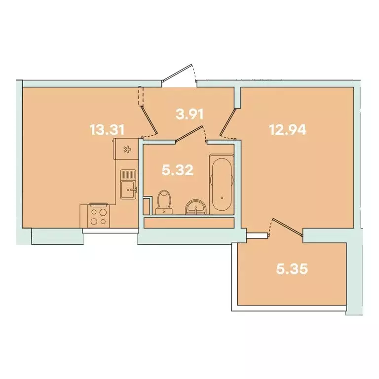 1-комнатная квартира: Иркутск, улица Петрова, 16 (40.83 м) - Фото 0