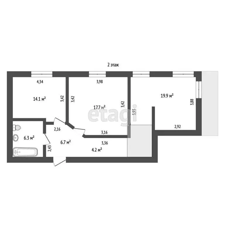 5-комнатная квартира: Тюмень, улица Николая Фёдорова, 6к1 (140.6 м) - Фото 1