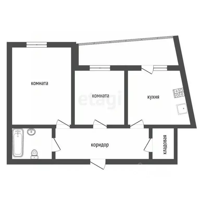 2-к кв. Воронежская область, с. Новая Усмань ул. Квартальная, 135 ... - Фото 2