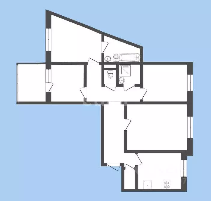 4-к кв. Смоленская область, Смоленск ул. Рыленкова, 43 (86.0 м) - Фото 2