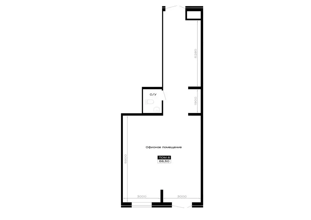Помещение свободного назначения (68.5 м) - Фото 2