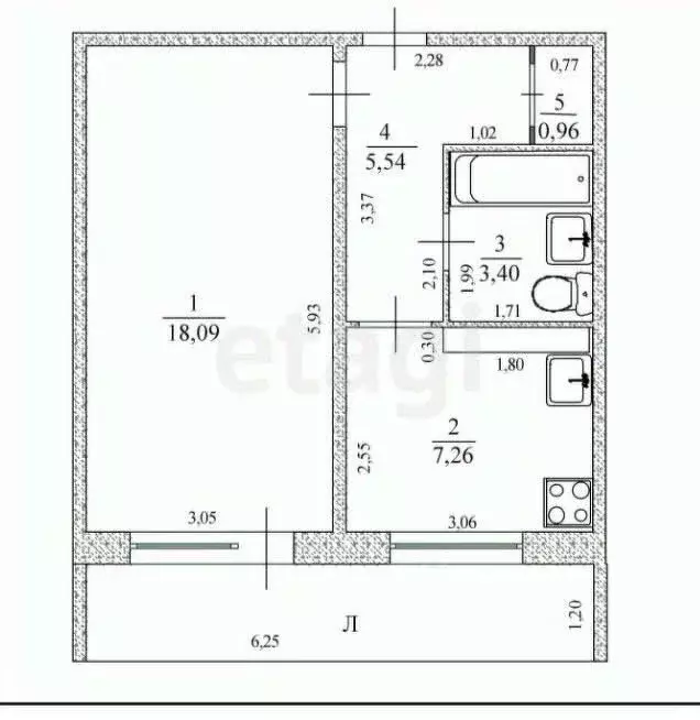 1-к кв. Ульяновская область, Ульяновск ул. Рябикова, 77 (35.2 м) - Фото 2