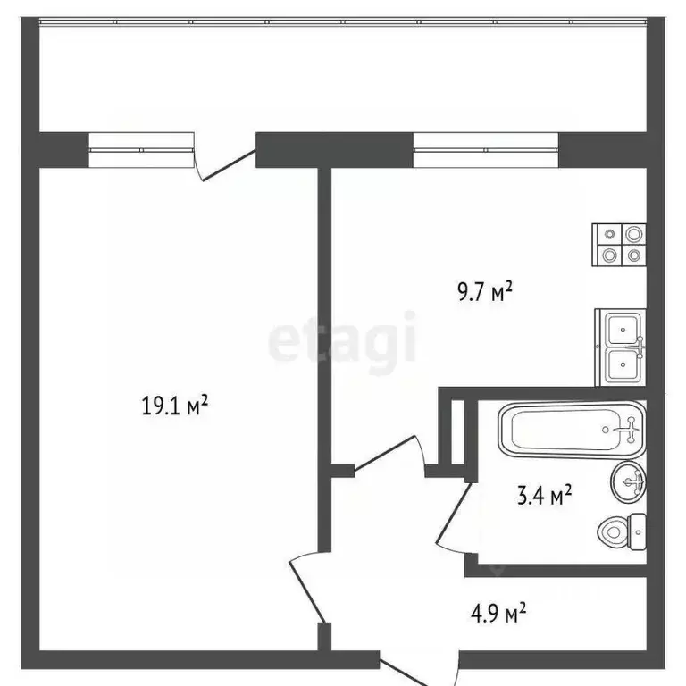 1-к кв. Мордовия, Саранск Волгоградская ул., 161 (44.0 м) - Фото 2