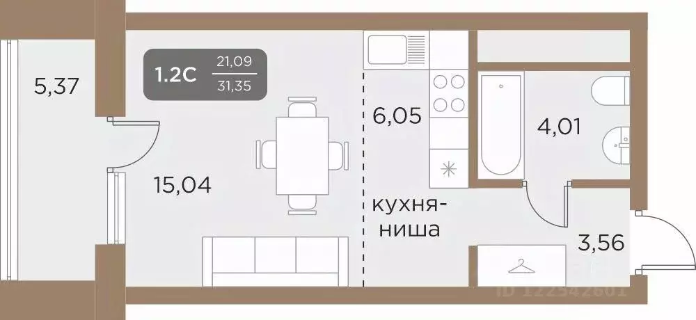 Студия Свердловская область, Екатеринбург Академический мкр, 22-й ... - Фото 0