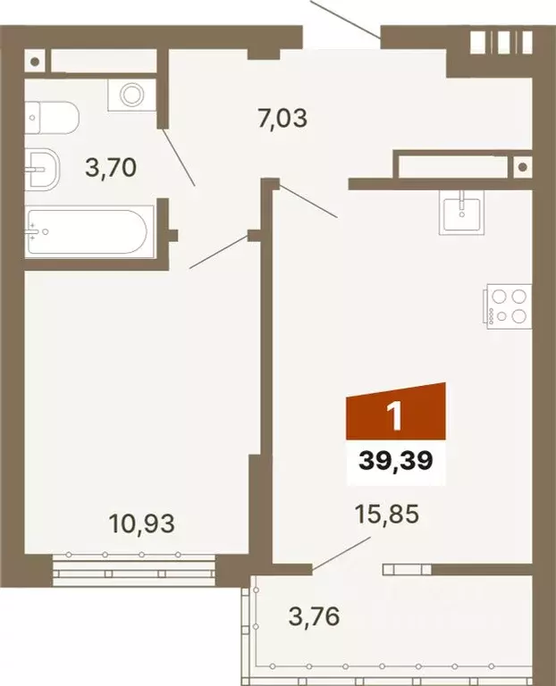 1-к кв. Свердловская область, Екатеринбург ул. Волгоградская, 197к2 ... - Фото 1