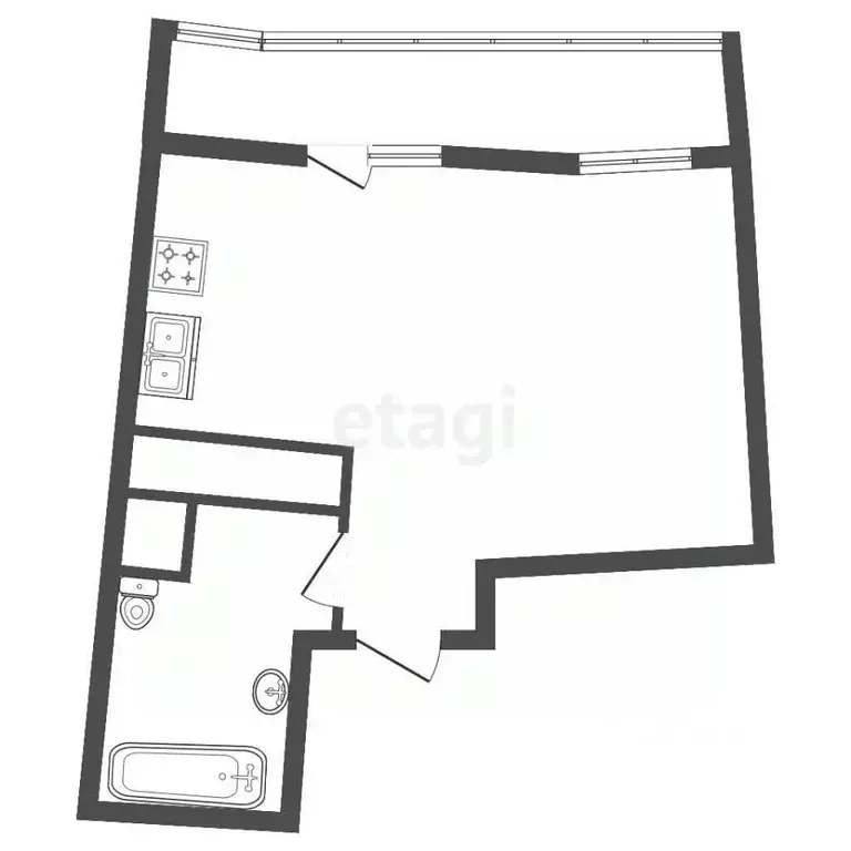 Студия Санкт-Петербург Планерная ул., 91к2 (21.87 м) - Фото 1