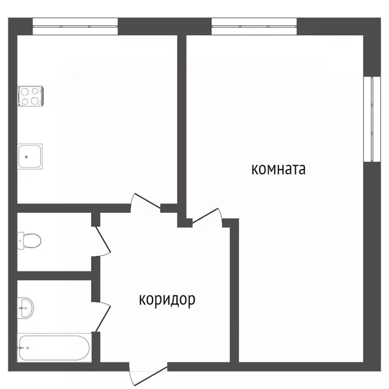 1-к кв. Ханты-Мансийский АО, Сургут ул. 50 лет ВЛКСМ, 4 (38.6 м) - Фото 2