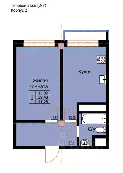 1-к кв. Ставропольский край, Ессентуки  (41.28 м) - Фото 0