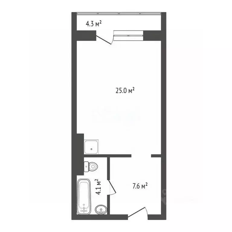 1-к кв. Красноярский край, Красноярск ул. Алексеева, 3 (38.0 м) - Фото 1