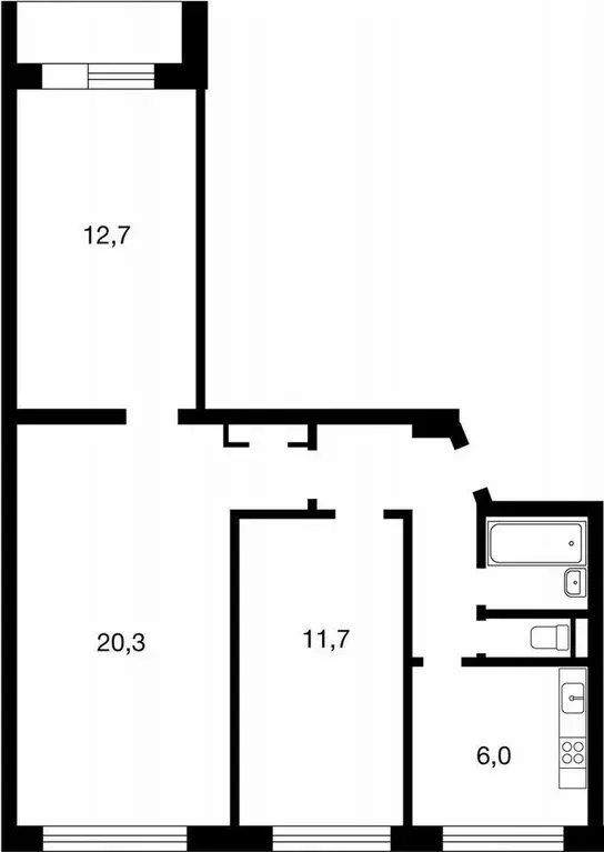 3-к кв. Москва Матвеевская ул., 1 (60.0 м) - Фото 0