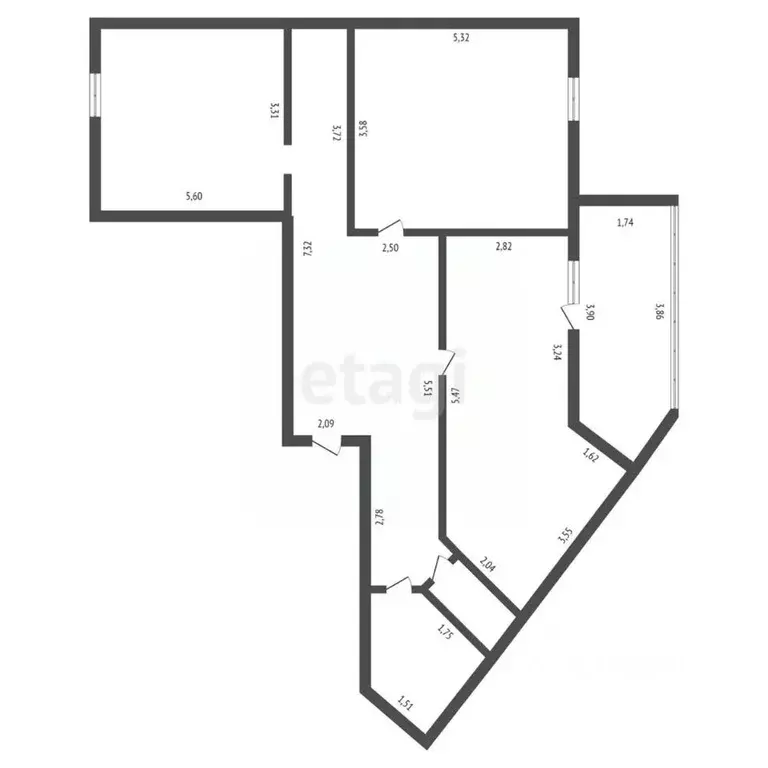 2-к кв. Амурская область, Благовещенск ул. Шимановского, 78 (85.4 м) - Фото 1