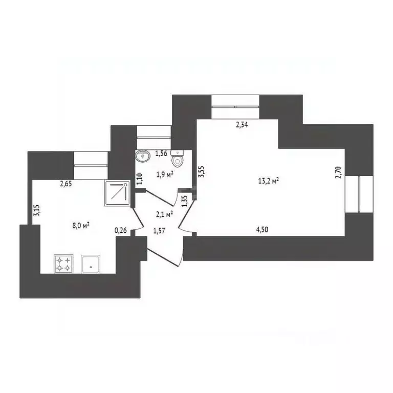 1-к кв. Башкортостан, Уфа ул. Ленина, 66 (25.2 м) - Фото 1