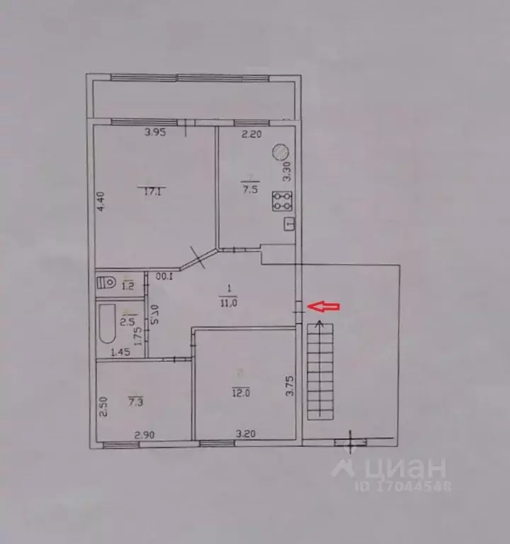 3-к кв. Орловская область, Залегощенский район, с. Золотарево ул. ... - Фото 2