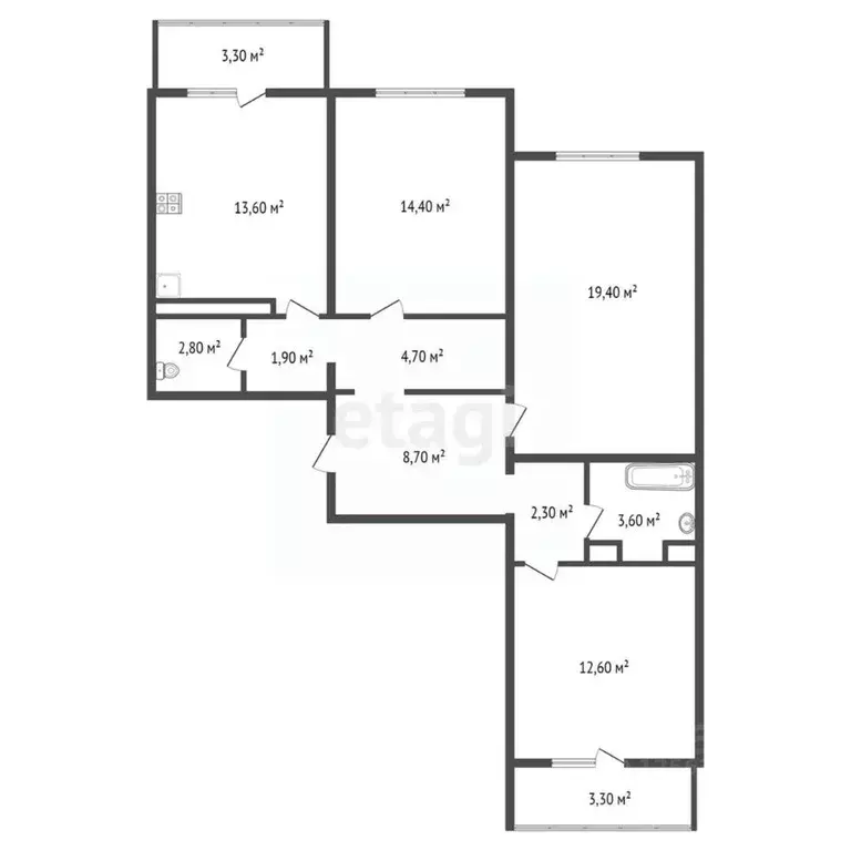 3-к кв. Воронежская область, Рамонский район, Яменское с/пос, Ветряк ... - Фото 2