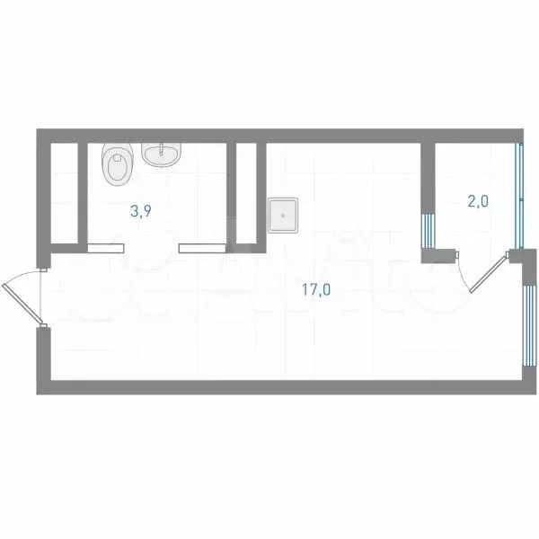 Квартира-студия, 24,7 м, 16/25 эт. - Фото 0