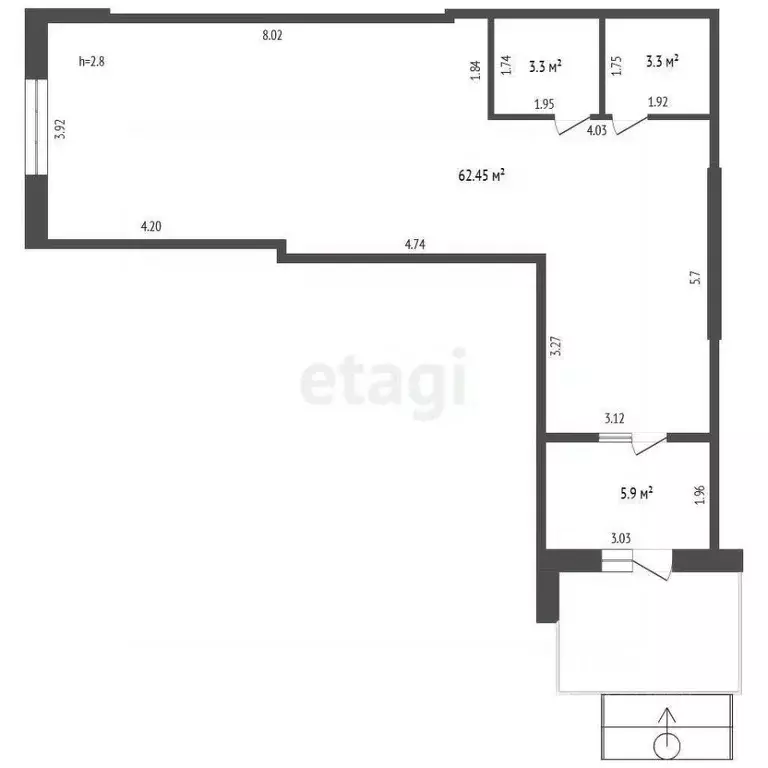 Помещение свободного назначения в Тюменская область, Тюмень ул. ... - Фото 2