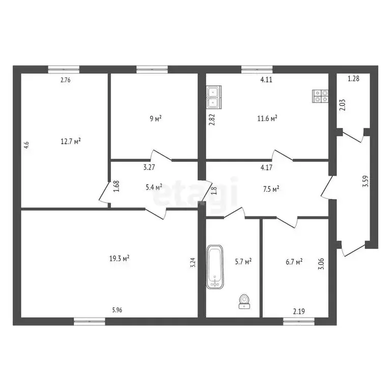 Дом в Южноуральск, улица Каширина (85.1 м) - Фото 1