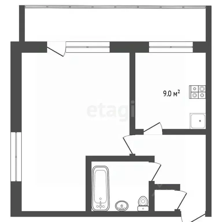 1-к кв. Тюменская область, Тюмень Широтная ул., 81 (36.1 м) - Фото 0