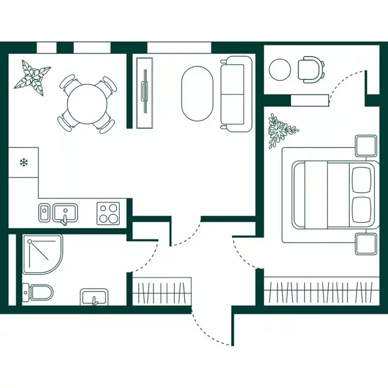 1-к кв. Дагестан, Дербент Новая История жилой комплекс (47.71 м) - Фото 1