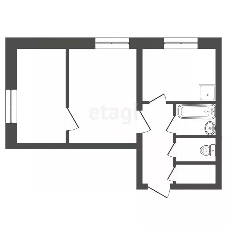 2-к кв. Красноярский край, Красноярск ул. Анатолия Гладкова, 18 (37.3 ... - Фото 2