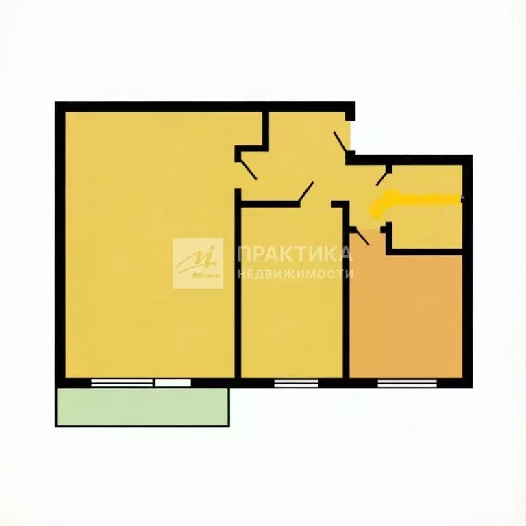 2-к кв. Московская область, Балашиха 1 Мая мкр, 5 (42.0 м) - Фото 2